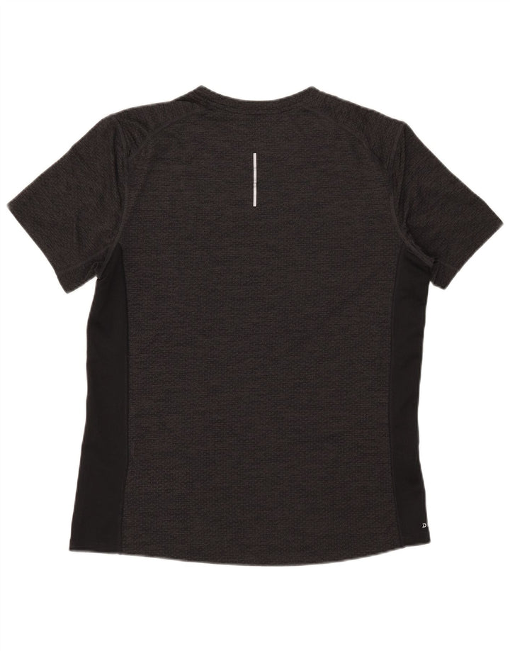 Camiseta Nike Masculina Dri Fit Top Médio Cáqui Colourblock Poliéster