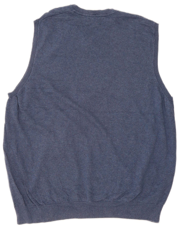 Regata masculina Marks & Spencer com colete 2XL algodão azul marinho