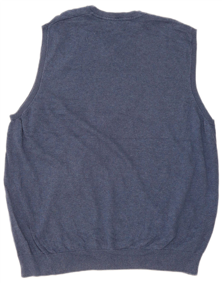 Regata masculina Marks & Spencer com colete 2XL algodão azul marinho