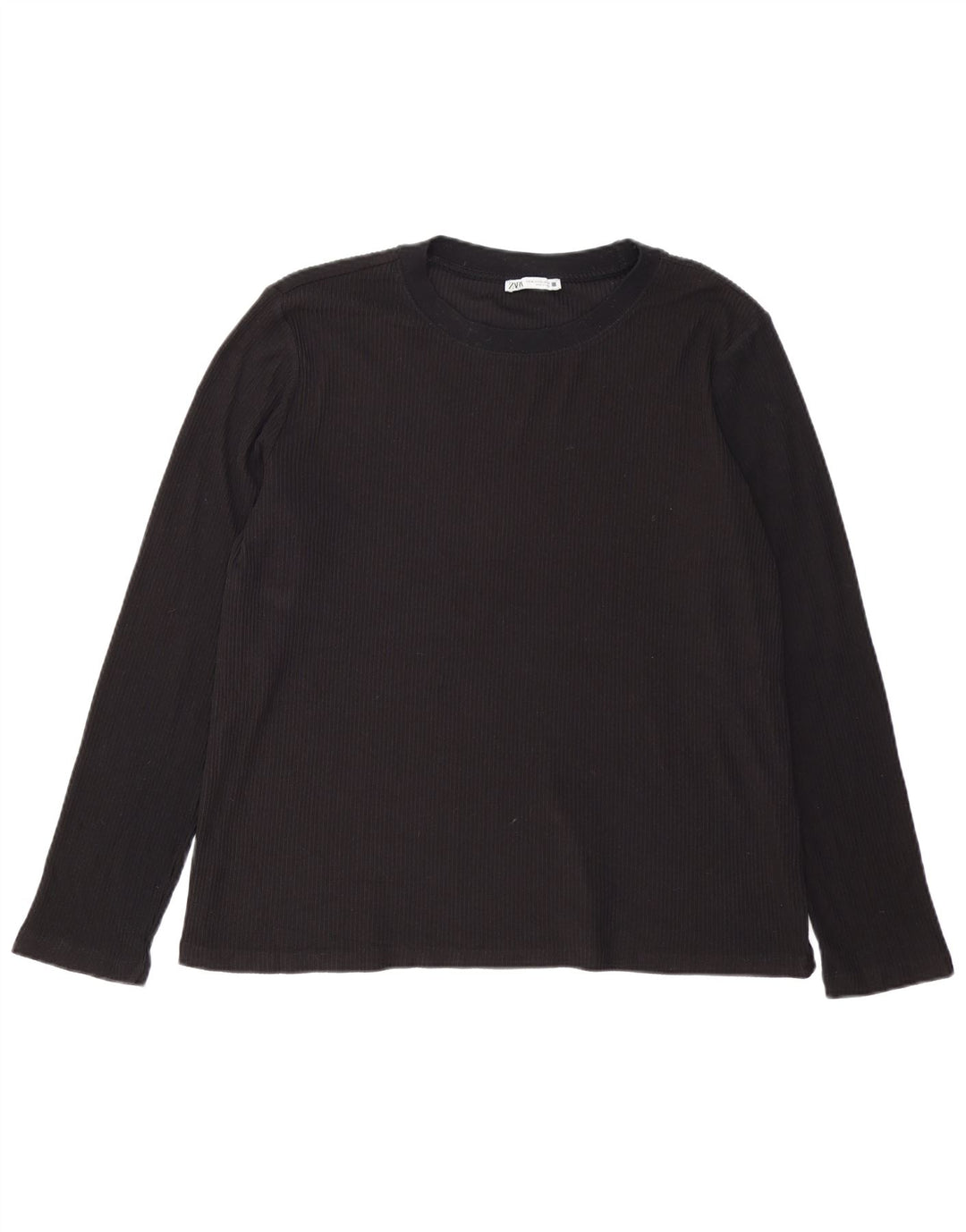Top feminino Zara manga comprida UK 18 XL preto