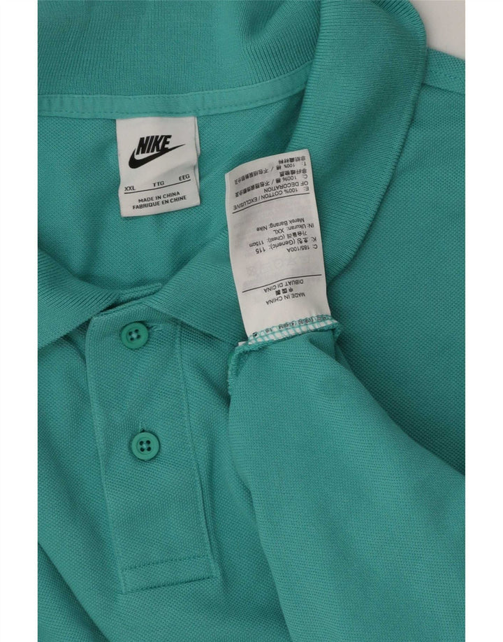 Camisa polo masculina Nike 2XL algodão turquesa