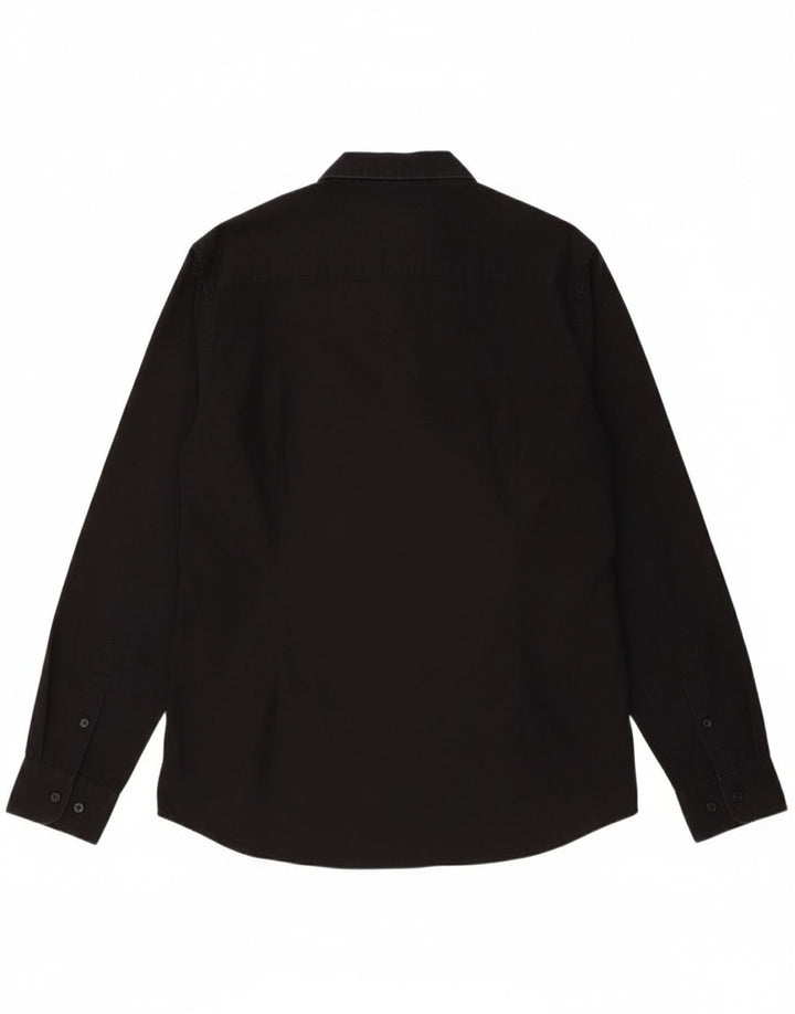 Camisa masculina JACK & JONES grande algodão preto