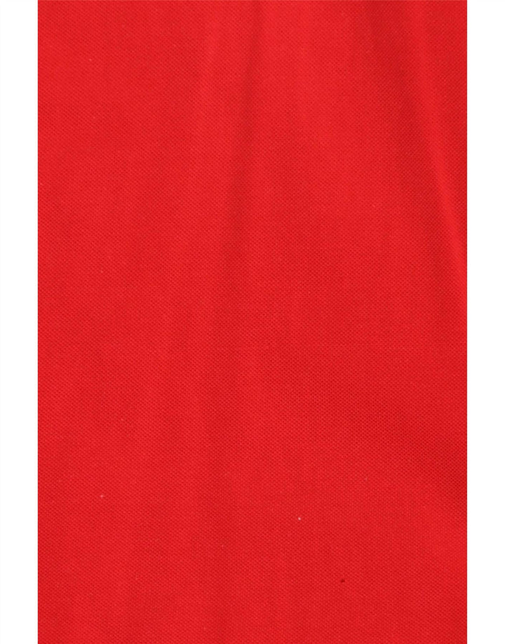 Camisa polo masculina Lacoste tamanho 7 2XL algodão vermelho