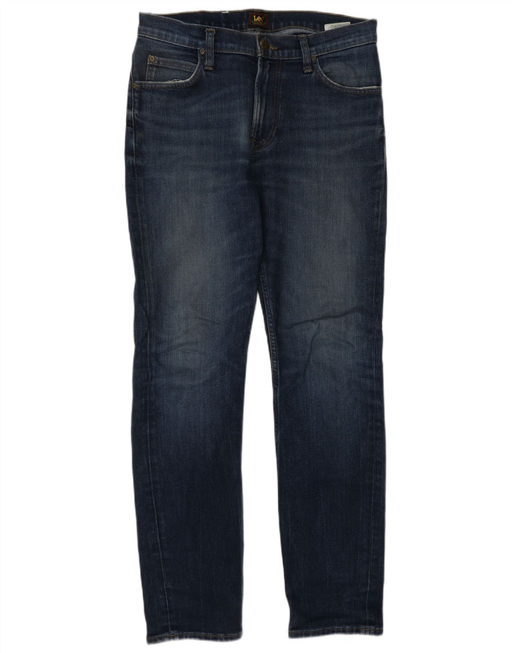 LEE Mens Rider Slim Jeans W31 L32 Azul Algodão