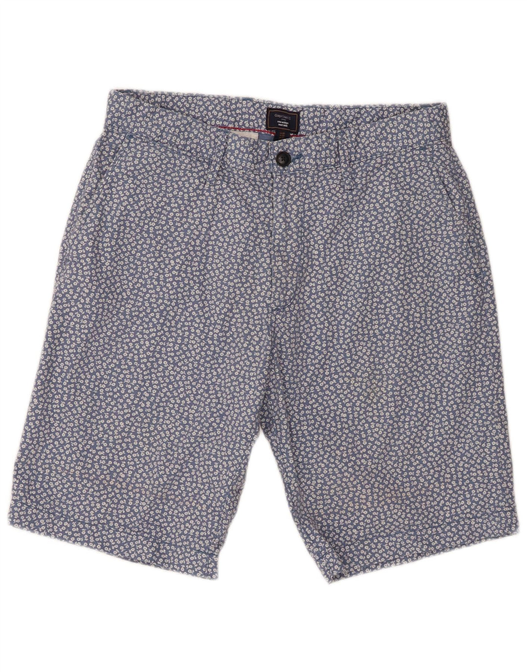 Gap Mens Khakis Chino Shorts W32 Médio Azul Floral Algodão