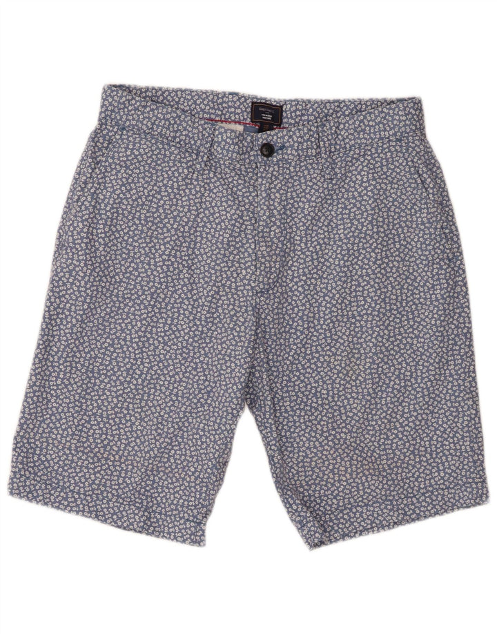 Gap Mens Khakis Chino Shorts W32 Médio Azul Floral Algodão