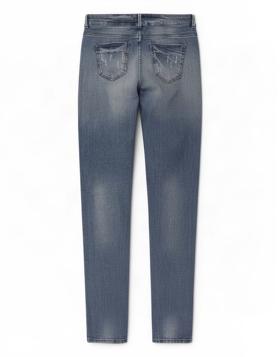 Jeans feminino Marks & Spencer Girlfriend Slim UK 10 pequeno W30 L31 azul