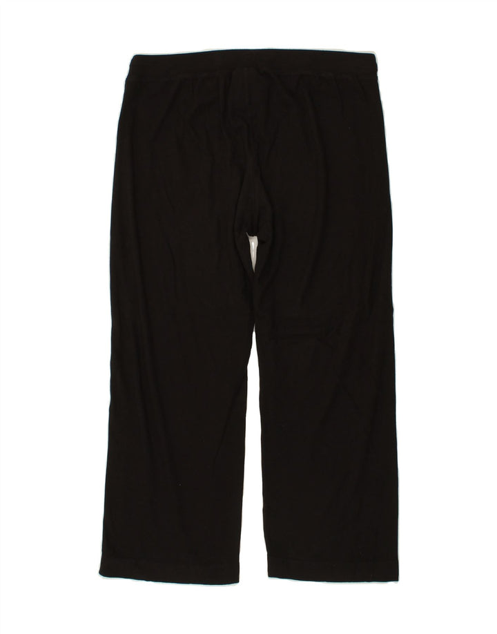 CHAMPION Womens Crop Tracksuit Trousers Large Black Cotton Vintage Champion and Second-Hand Champion from Messina Hembry 