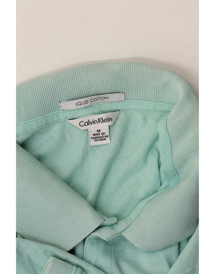 Camisa polo masculina Calvin Klein turquesa média
