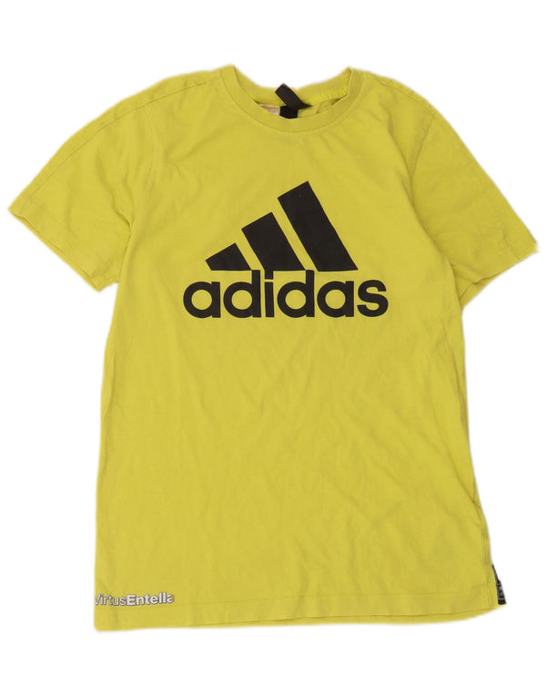 Camiseta Adidas Meninos Graphic Top 13-14 Anos Algodão Amarelo