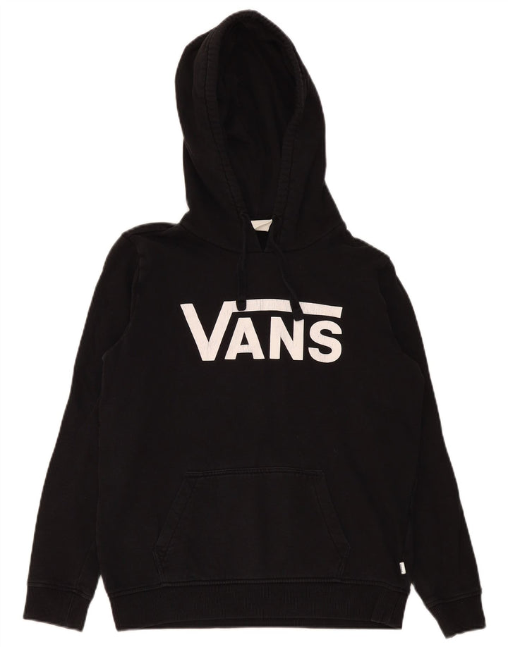 Vans masculino gráfico moletom com capuz pequeno algodão preto