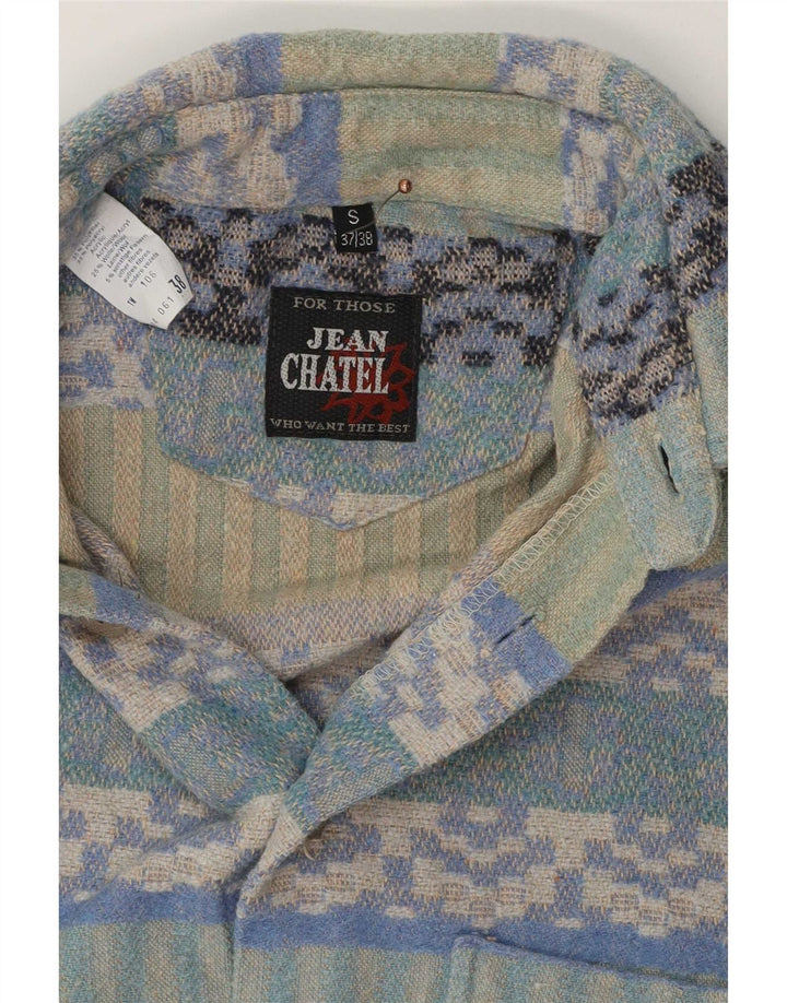 Jean chatel Camiseta masculina tamanho 37/38 pequena multicolorida geométrica