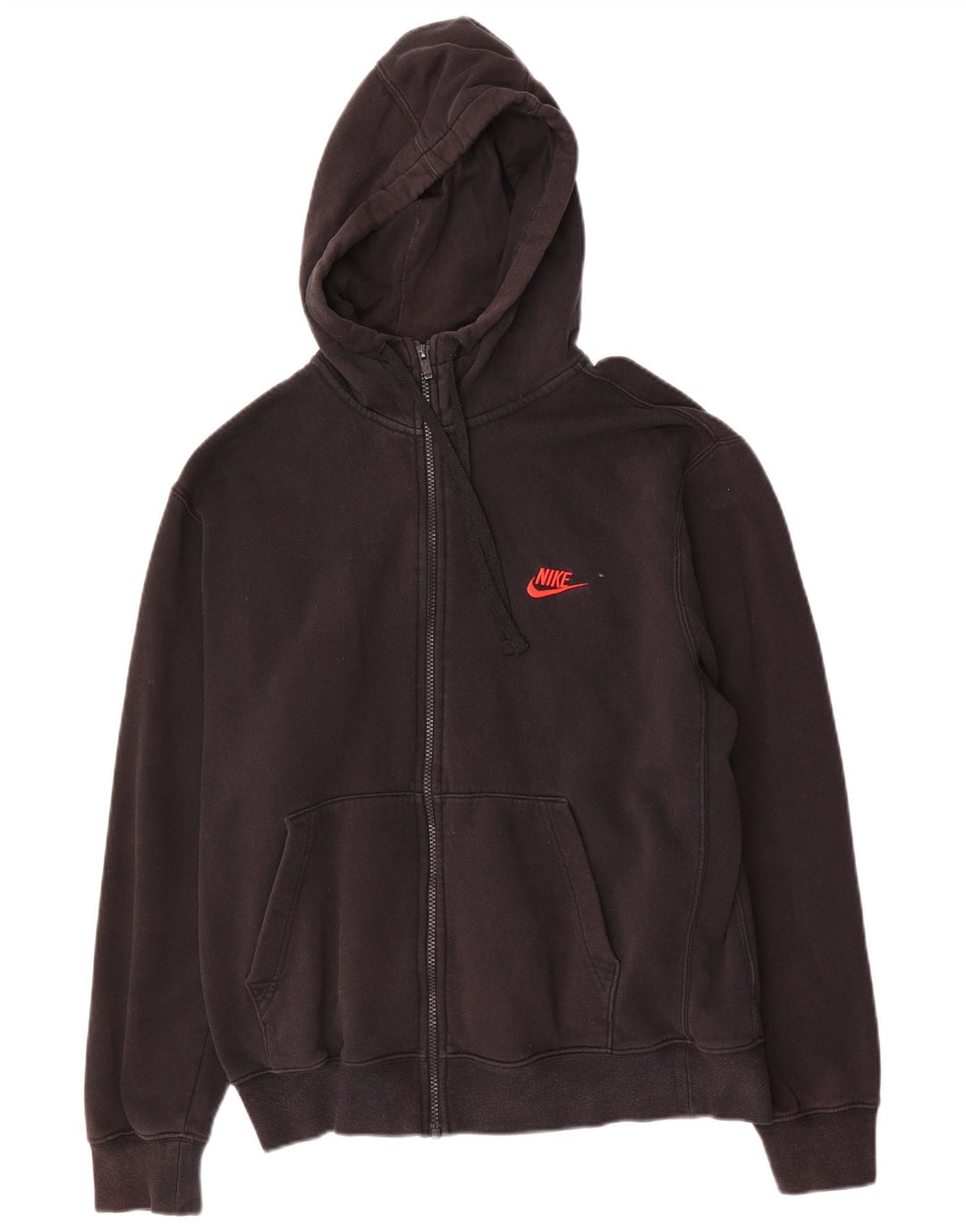 Suéter Nike masculino com capuz e zíper pequeno preto