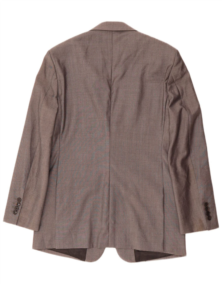 Jaqueta Blazer Masculina Reiss com 2 Botões Reino Unido 38 Lã Cinza Médio
