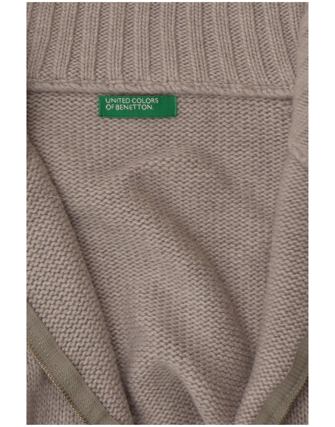 Suéter cardigã feminino BENETTON UK 14 cinza médio