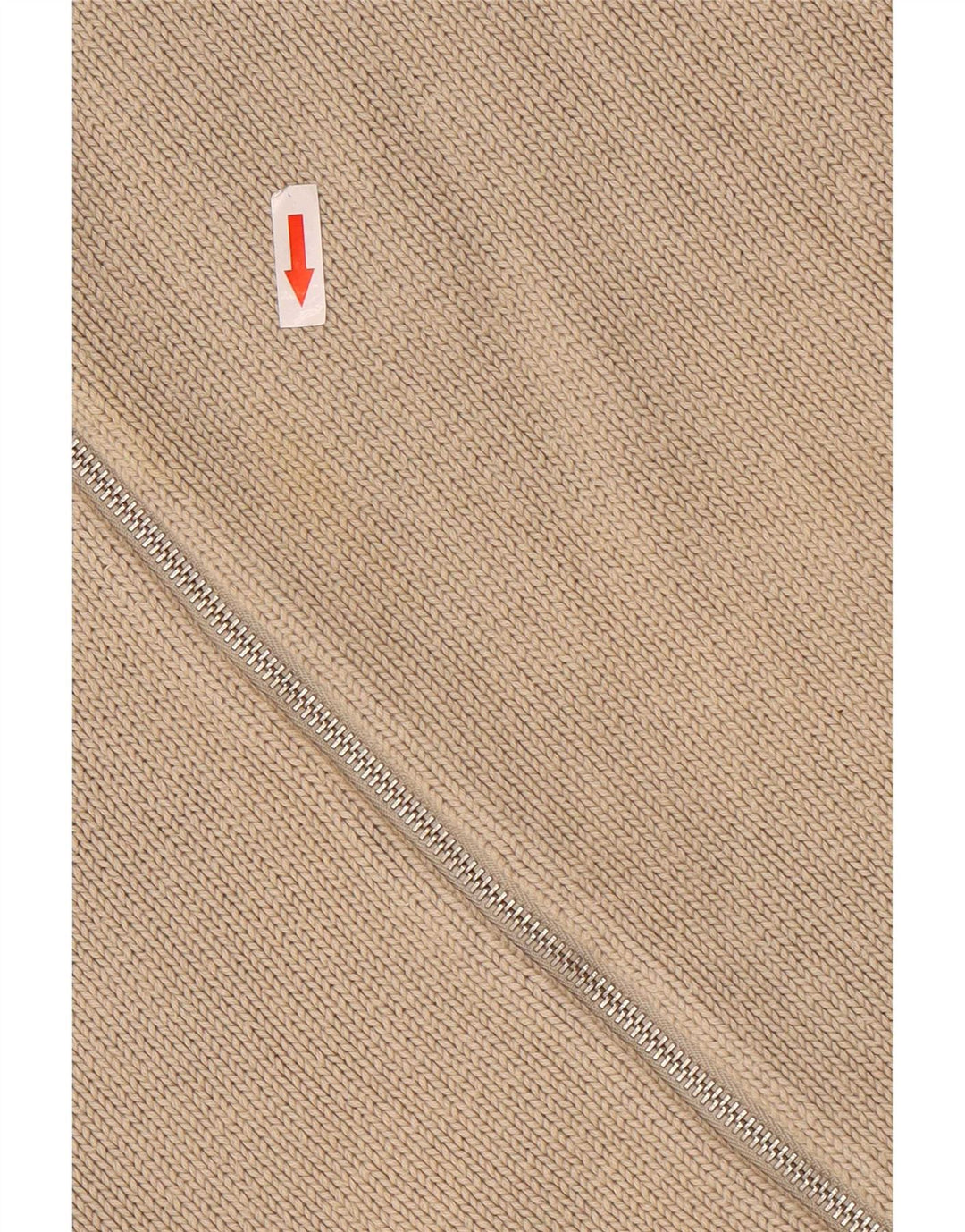 Suéter cardigã masculino com zíper completo Levi's XL algodão bege