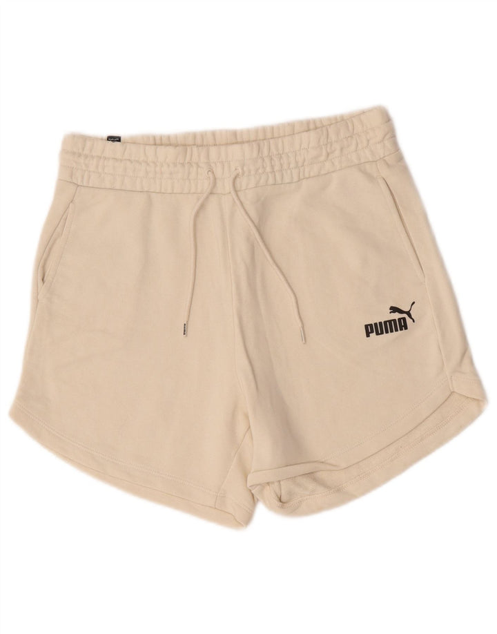 Shorts esportivos femininos Puma UK 14 algodão bege médio