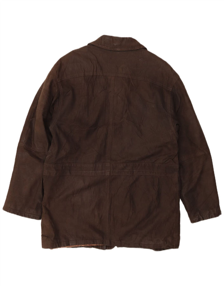 Jaqueta de couro masculina Suprema IT 48 couro marrom médio