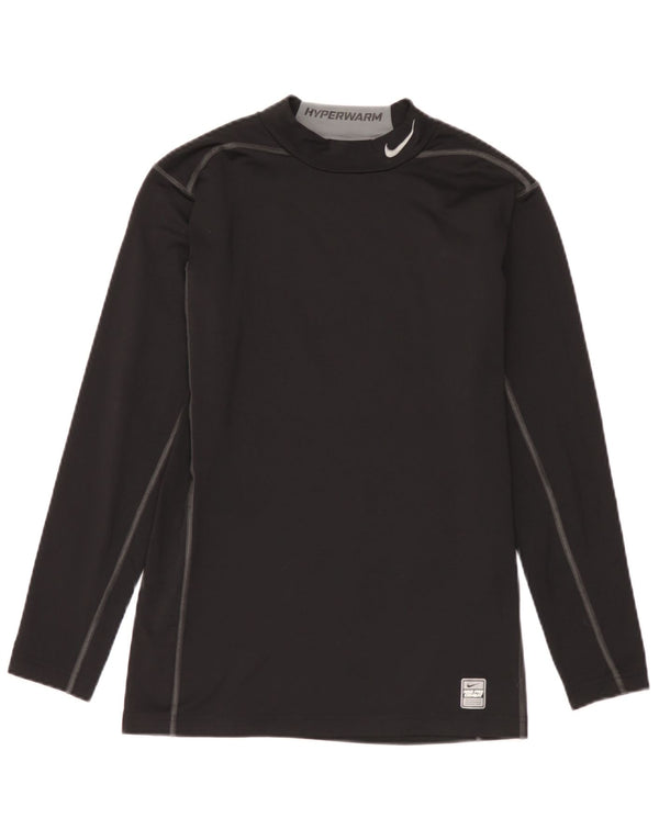 Top masculino Nike manga comprida grande poliéster colorblock preto