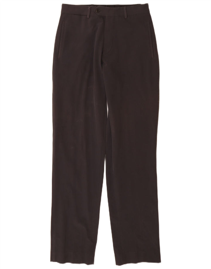 Zara Mens Straight Suit Calças EU 38 Pequeno W30 L33 Cinza Nylon