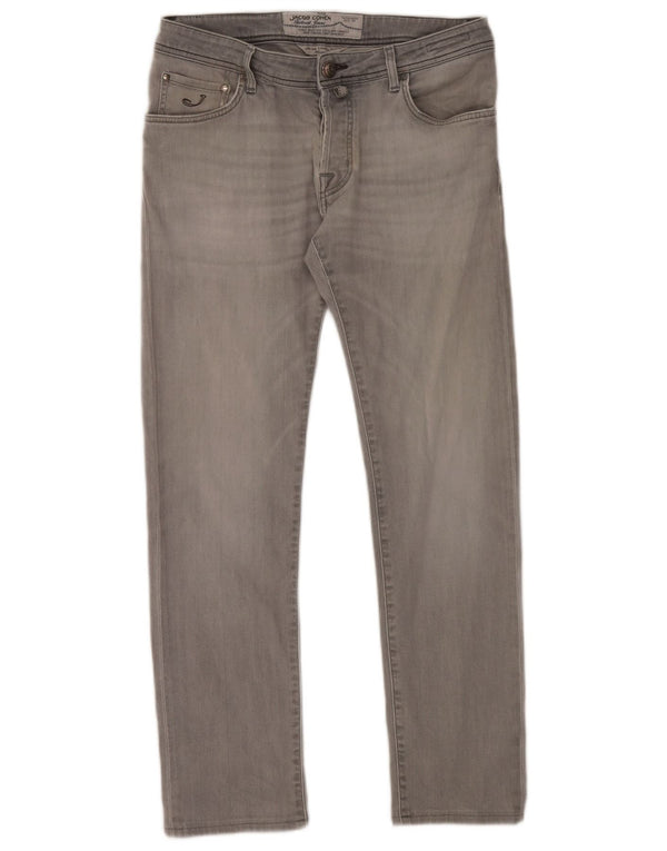 Jacob Cohen Mens Jeans Slim W34 L30 Algodão Cinza
