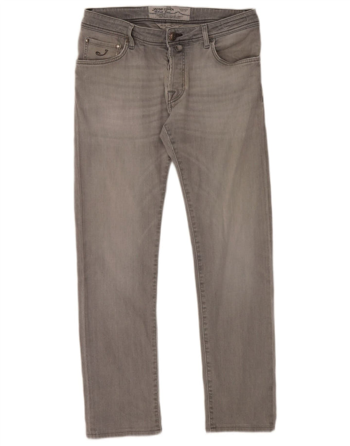 Jacob Cohen Mens Jeans Slim W34 L30 Algodão Cinza