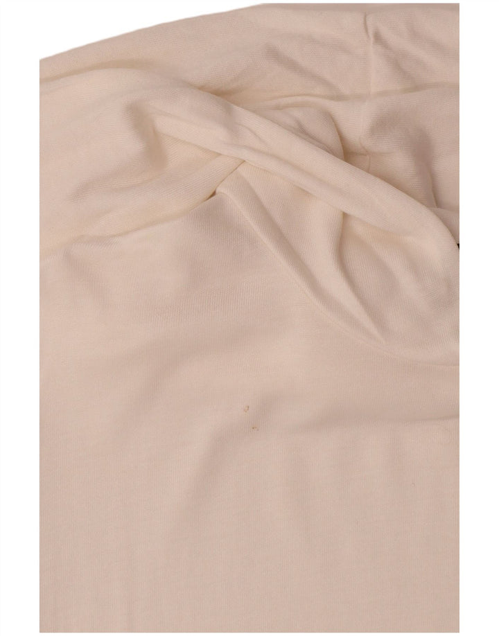 Suéter com capuz feminino Massimo Dutti UK 12 médio branco Lyocell