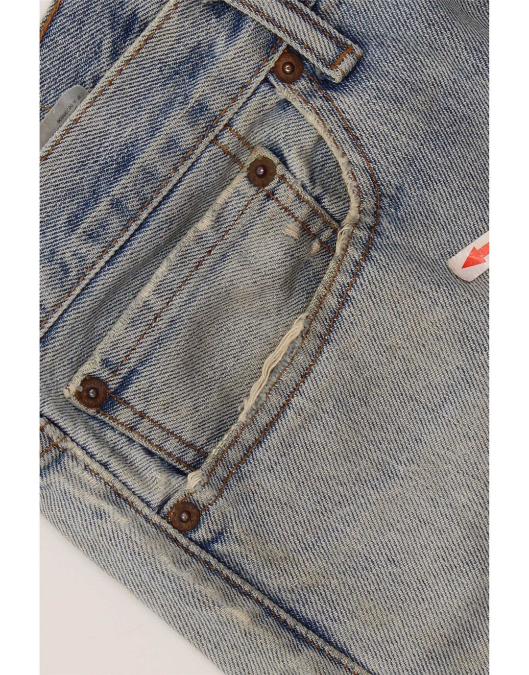 Jeans Levi's Masculino 505 Reto Rasgado W34 L28 Azul Algodão
