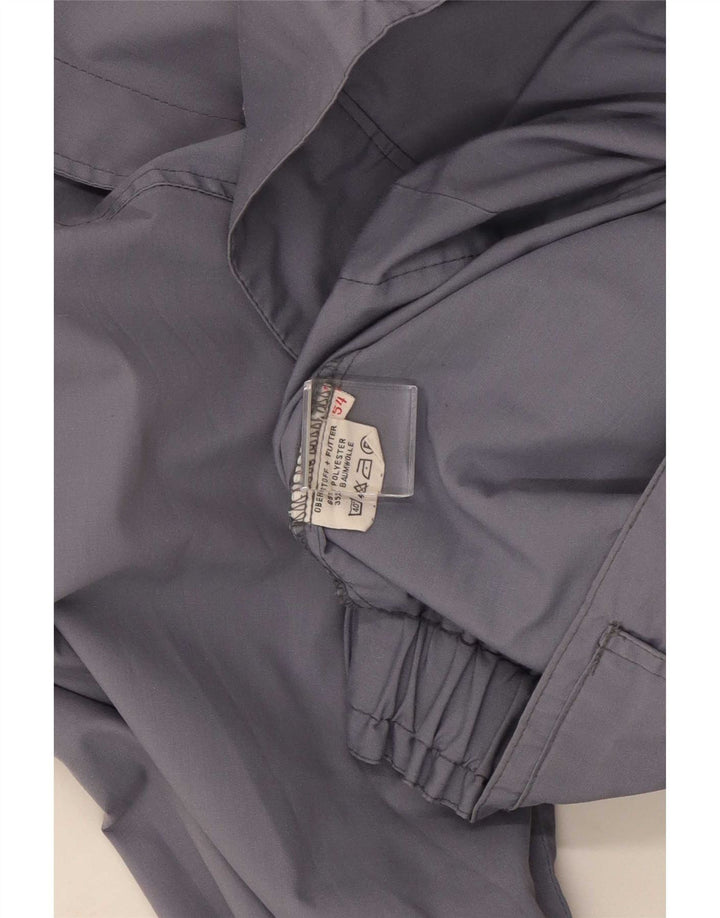 Jaqueta utilitária masculina vintage IT 54 2XL poliéster azul