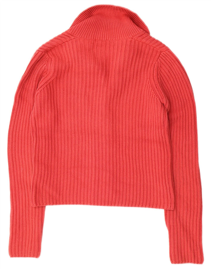 Suéter cardigã feminino Massimo Dutti Reino Unido 10 pequeno algodão vermelho