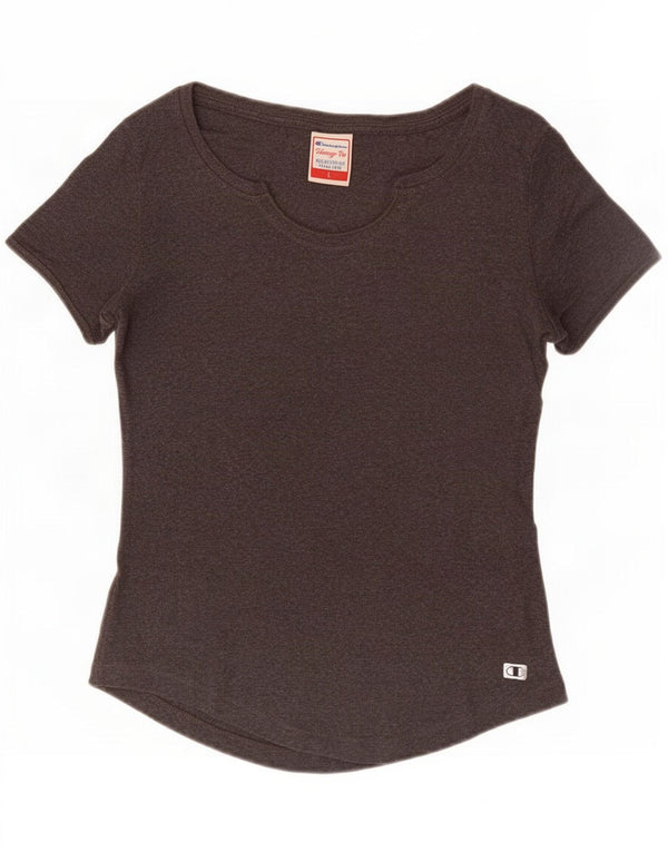 Camiseta Feminina Champion Heritage Fit Top UK 14 Grande Cinza