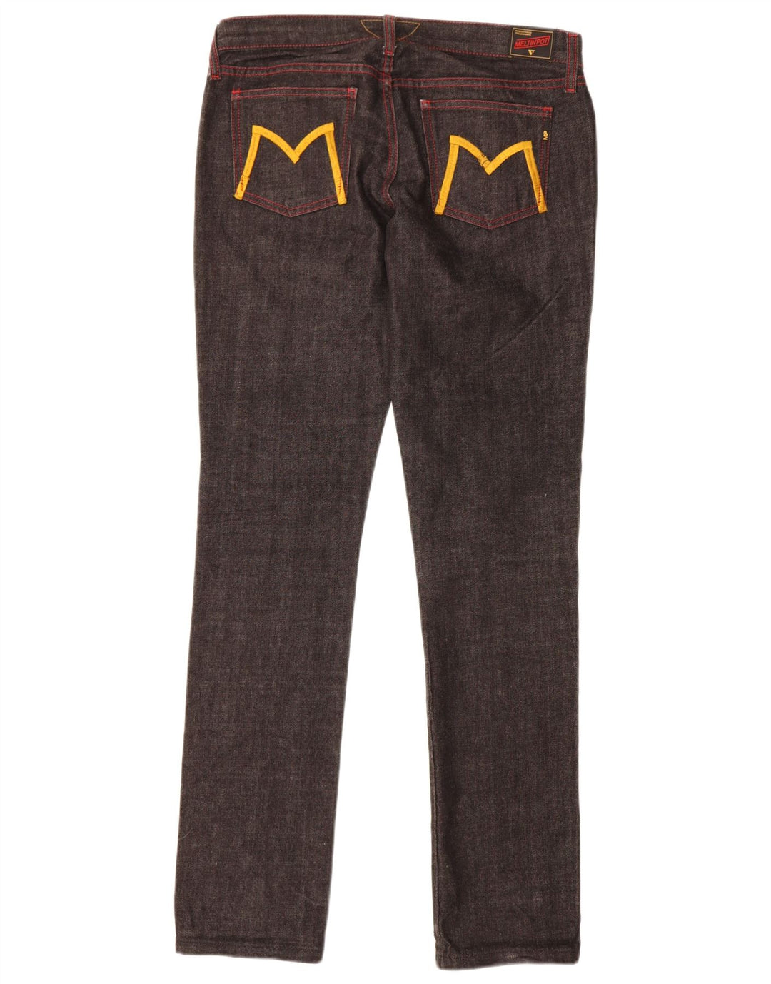 Meltin' Pot Calça Jeans Feminina Malha Slim W33 L33 Algodão Preto