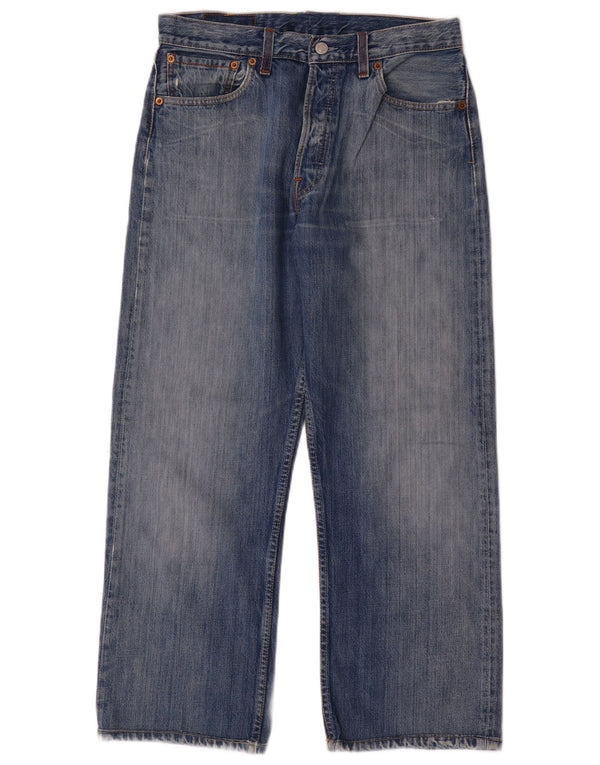 Levi's Masculino 501 Straight Jeans W33 L27 Azul Algodão