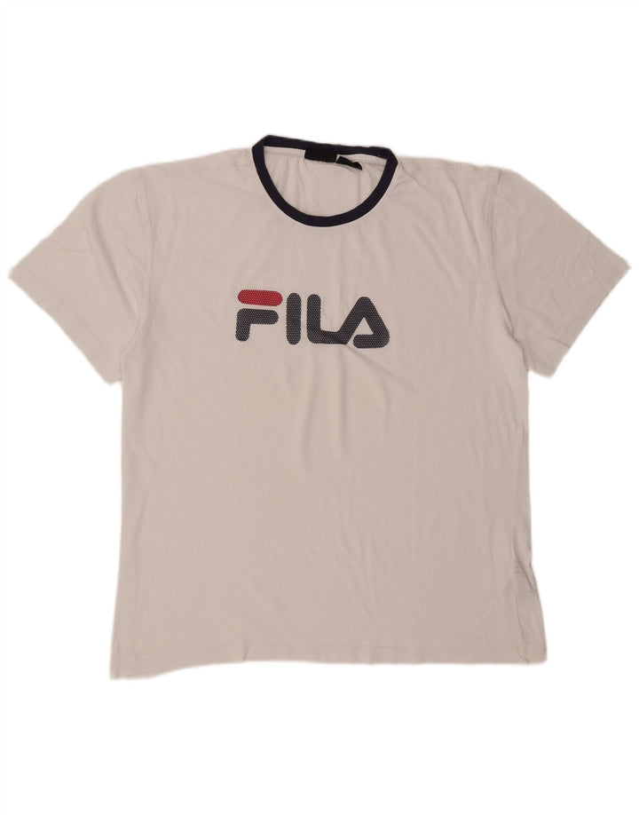 Camiseta masculina Fila Graphic Top XL branco