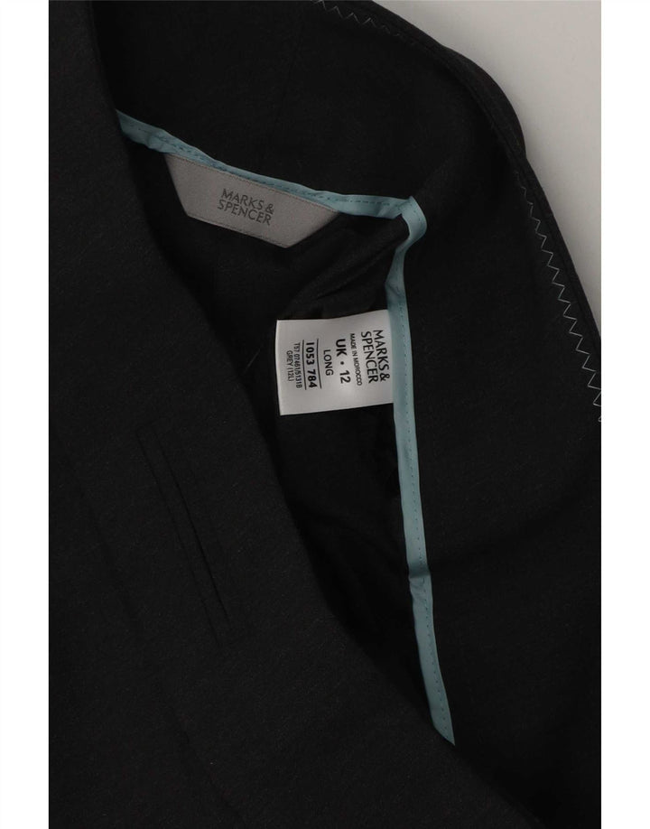 Calça feminina Marks & Spencer Bootcut Suit Reino Unido 12 Médio W32 L31 Cinza