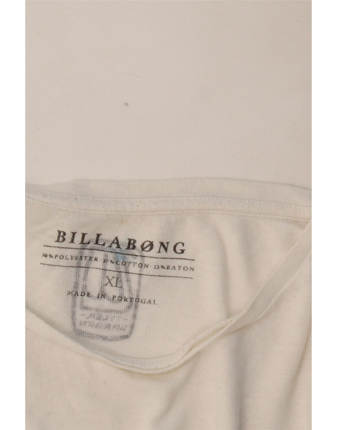 Camiseta gráfica masculina BILLABONG XL poliéster branco