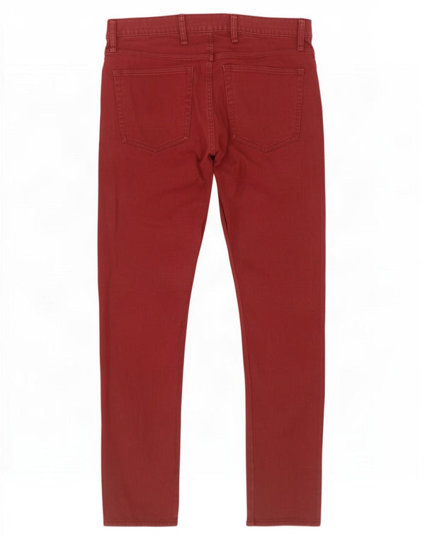 Calça masculina de veludo cotelê Gap Slim Fit W36 L30 algodão borgonha