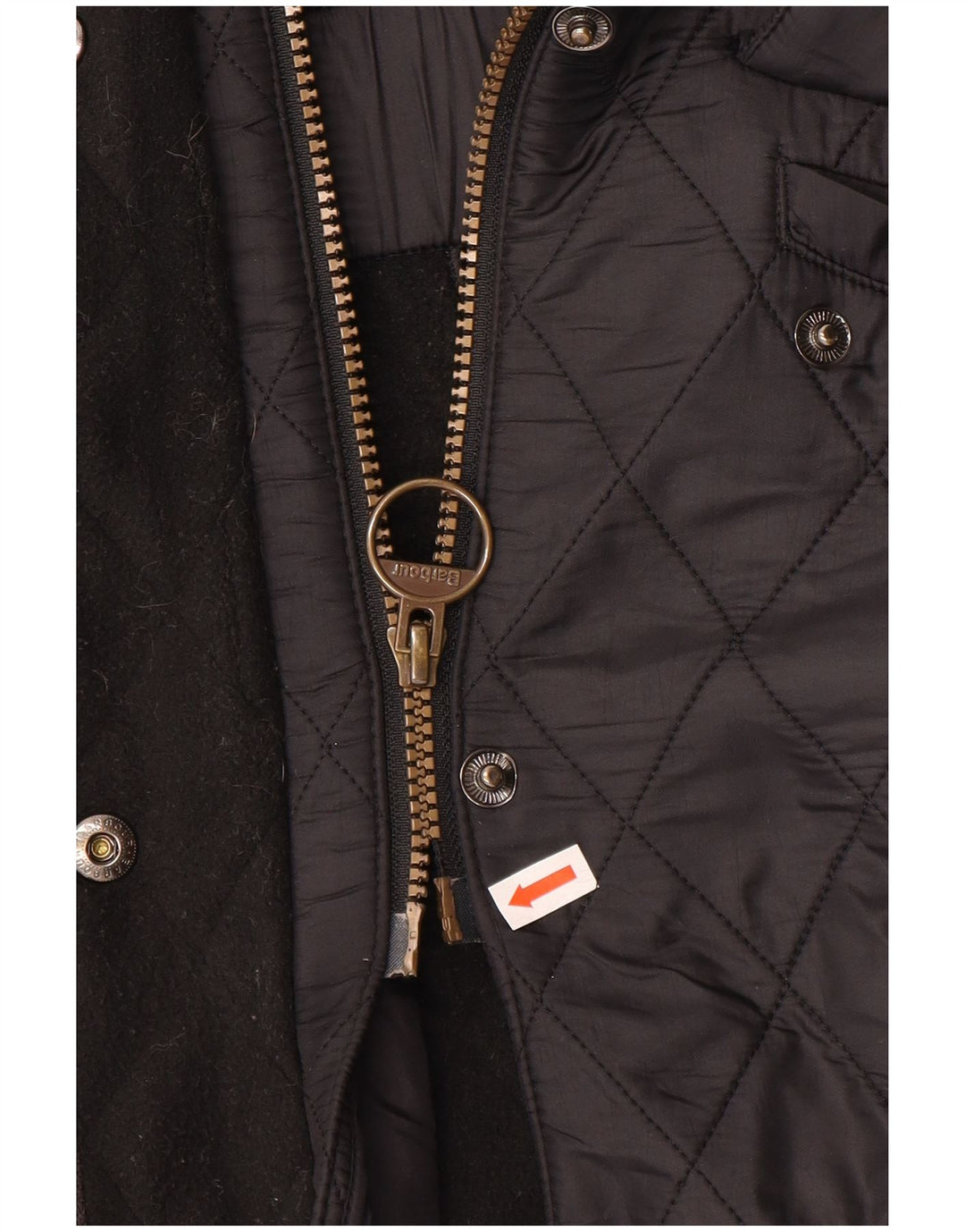 Jaqueta acolchoada feminina Barbour UK 16 grande poliamida preta