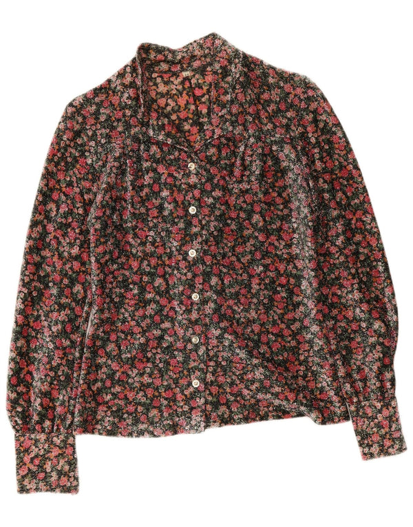 Blusa Camisa Feminina Vintage IT 44 Médio Multicolorido Floral