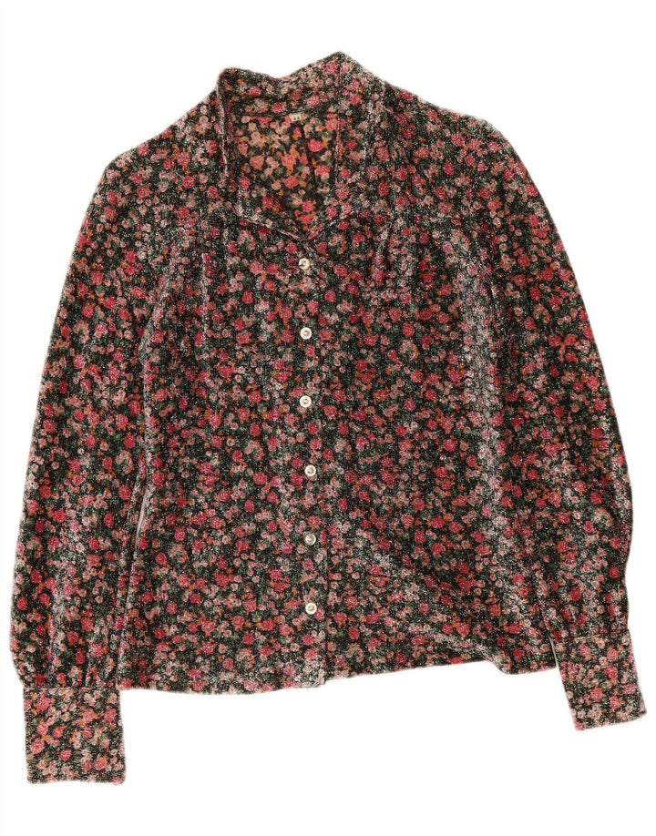 Blusa Camisa Feminina Vintage IT 44 Médio Multicolorido Floral