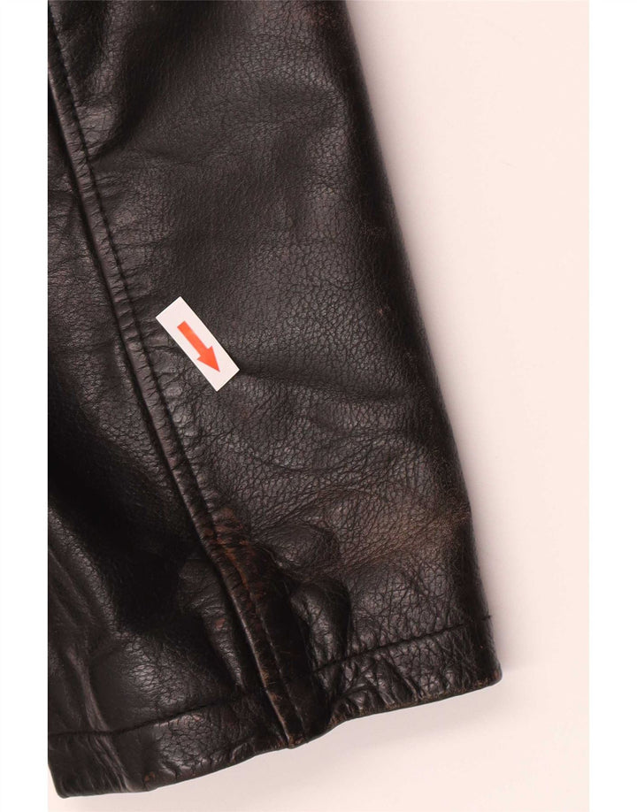 Jaqueta de couro masculina Wilsons UK 38 média preta