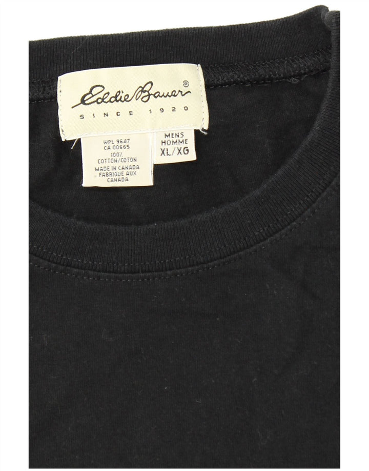 Camiseta masculina EDDIE BAUER Top XL algodão preto