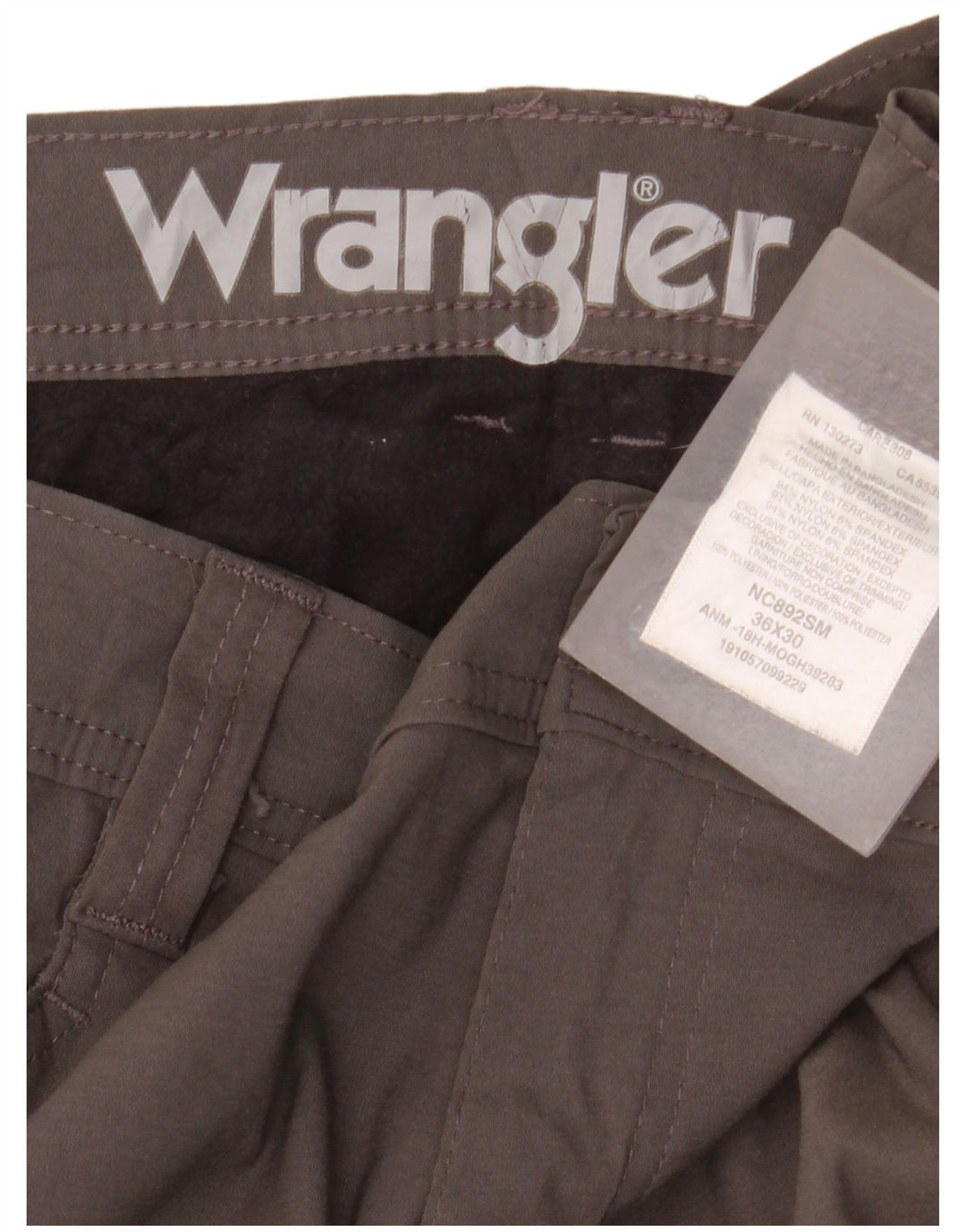 Calça cargo Wrangler masculina reta W36 L30 cinza nylon