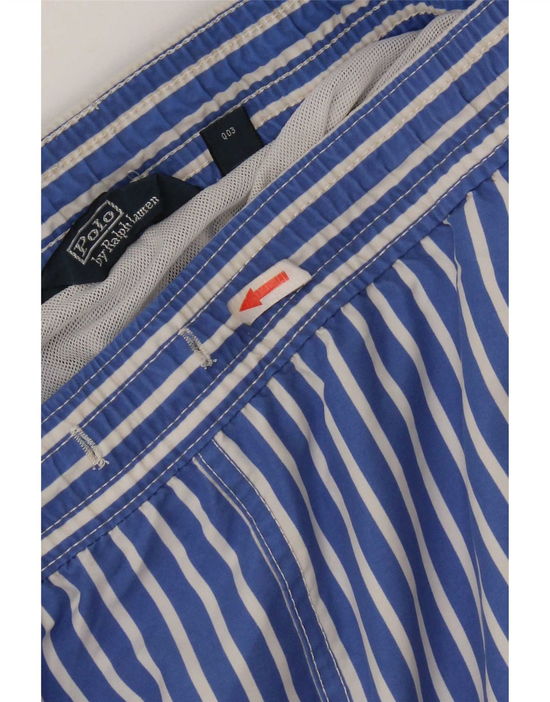Polo Ralph Lauren Shorts de natação masculino poliéster listrado azul médio
