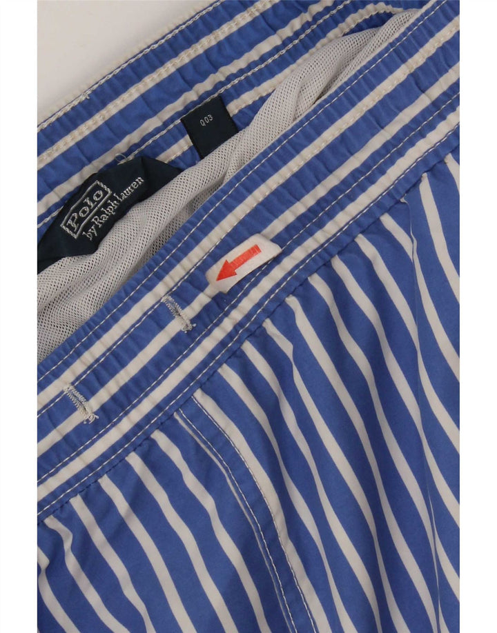 Polo Ralph Lauren Shorts de natação masculino poliéster listrado azul médio