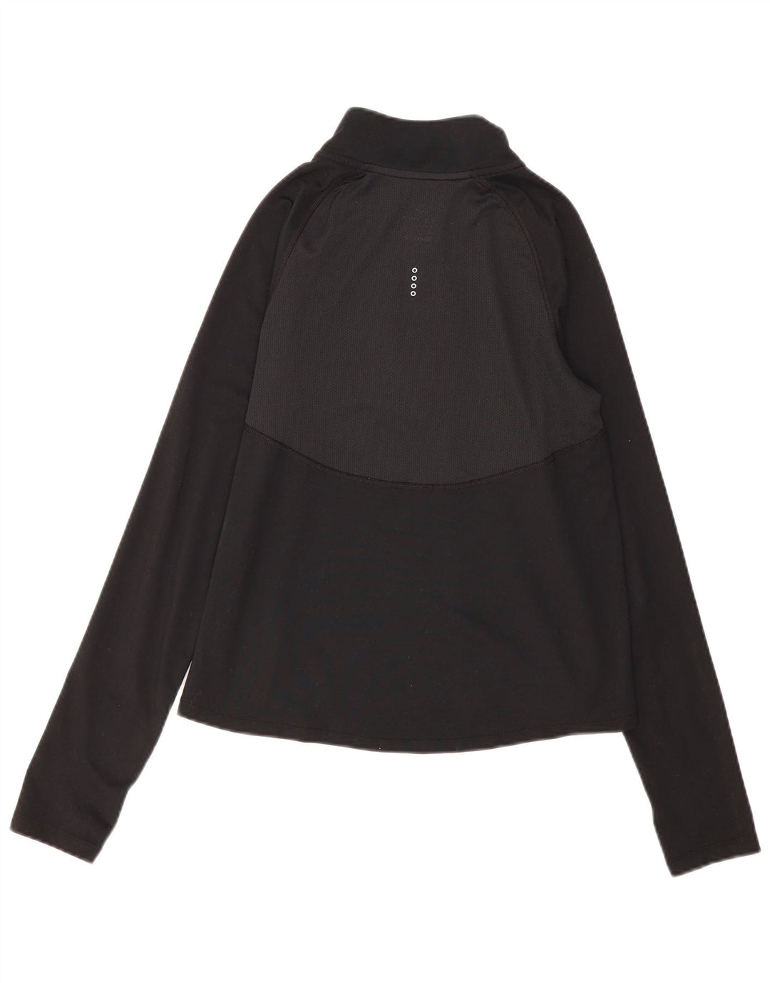 Nike Womens Dri Fit Zip Neck Pullover Treino Top Reino Unido 10 Pequeno Preto