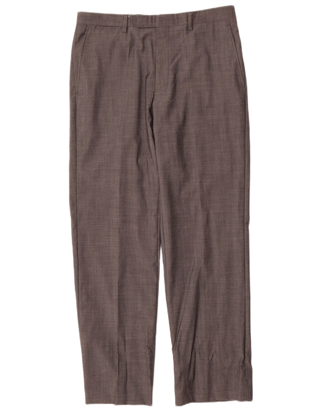 Calça masculina Marks & Spencer Autograph Straight Suit W34 L31 Lã Cinza