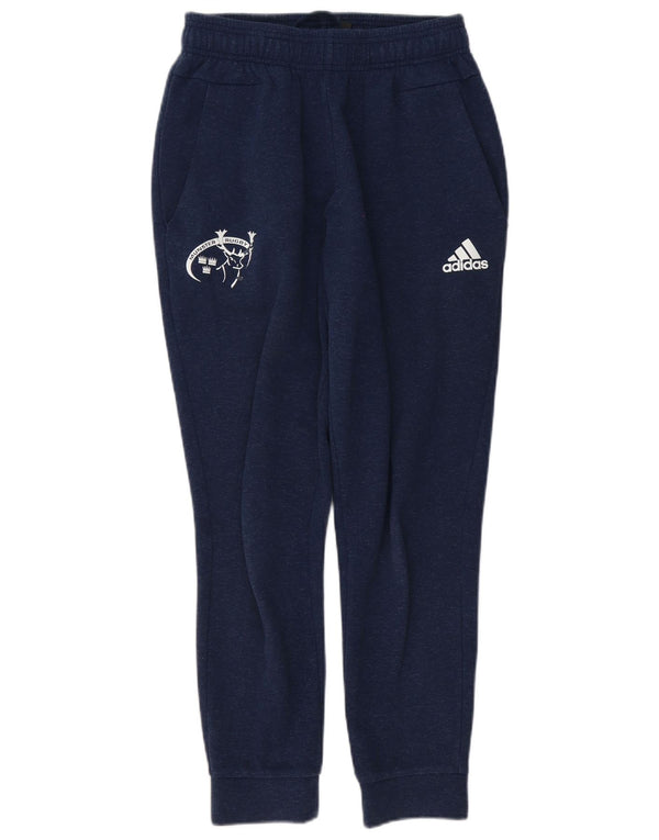 Adidas Mens Munster Rugby Calças de treino Joggers Pequeno Azul Marinho