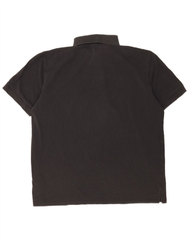 Camisa polo masculina Hugo Boss grande algodão preto