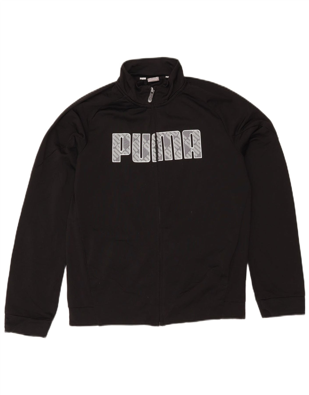 Jaqueta Puma Boys Graphic Tracksuit Top 13-14 Anos Poliéster Preto